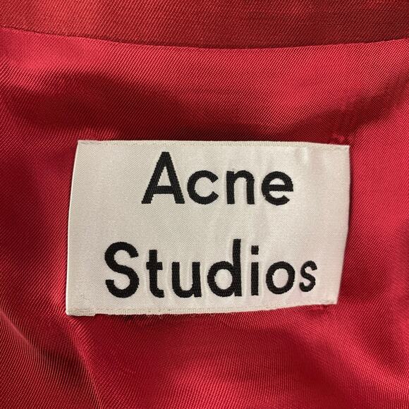ACNE STUDIOS Size 0 Burgundy Viscose Blend Jacket Blazer - Picture 6 of 7